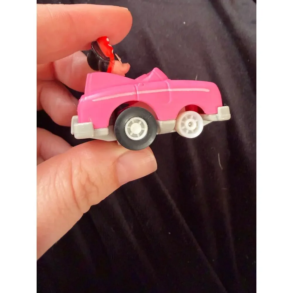 Minnie Mouse Pull-Back Pink Car Vintage Disney